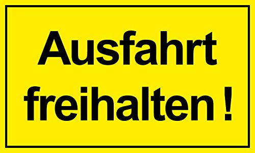 Hinweis-Schilder Parken verboten Einfahrt freihalten Privatparkplatz Nur für Kunden Betreten Durchgang verboten Wetterfest und UV-Beständig (Ausfahrt freihalten - Querformat) von Ritter Mediendesign