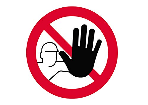 Premium Aufkleber Kein Zutritt für Unbefugte Hinweis Betreten verboten Schild Witterungs- und UV-Beständig (2) von Ritter Mediendesign