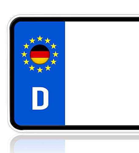 Ritter Mediendesign 2 Stück Deutschland Flagge Fahne Aufkleber Sticker Plakette Nummernschild Waschstrassenfest von Ritter Mediendesign