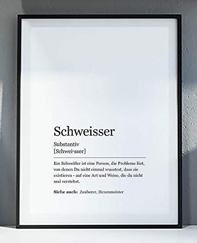 Ritter Mediendesign Bild Din A4 Premium Kunstdruck Schweisser Beruf Druck Wandbild Poster Fine Art Deko Geschenkidee von Ritter Mediendesign