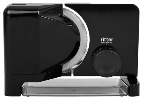 ritter E 16 Elektrischer Allesschneider & Brotschneidemaschine aus Metall mit ECO-Motor, Made in Germany, Schwarz von Ritter