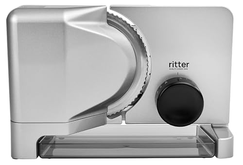 ritter E 16 Duo Plus Elektrischer Allesschneider & Schneidemaschine aus Metall mit ECO-Motor, Made in Germany, Silber von Ritter