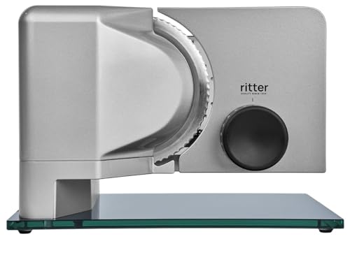 ritter sono 2 Elektrischer Allesschneider & Brotschneidemaschine aus Metall mit ECO-Motor, Made in Germany, Silbermetallic von Ritter