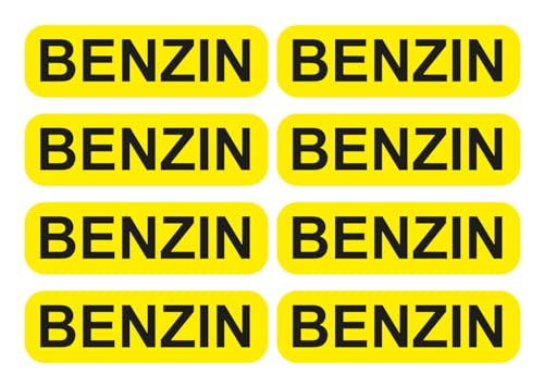 Aufkleber Benzin Schild Hinweis Sticker Set Ritterprintz Autoaufkleber Waschanlagenfest Witterungs- und UV-beständig von Ritterprintz