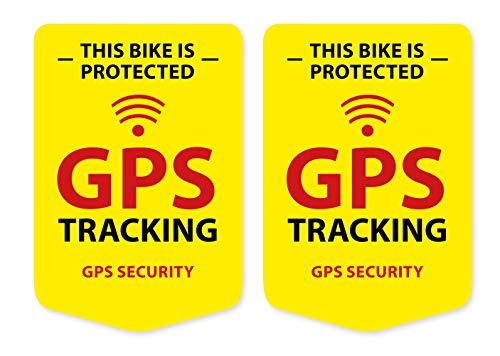 GPS Tracking Aufkleber Fahrrad Sticker 2 Stück Bike Sticker Wetterfest UV-Beständig (Gelb) von Ritterprintz