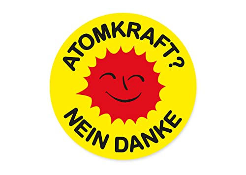 PREMIUM Aufkleber Atomkraft Nein Danke Sticker Auto Vespa Sticker Camper Wohnmobil Motorrad Waschanlagenfest Ritterprintz von Ritterprintz