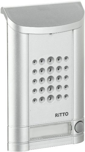 Ritto Türsprechanlage für 1-Familienhaus - Perfekte Ergänzung für Ihre bestehende Minivox Gegensprechanlage mit beleuchteter Klingeltaste und Namensschild, 1271937, Weiss Alu von Schneider Electric