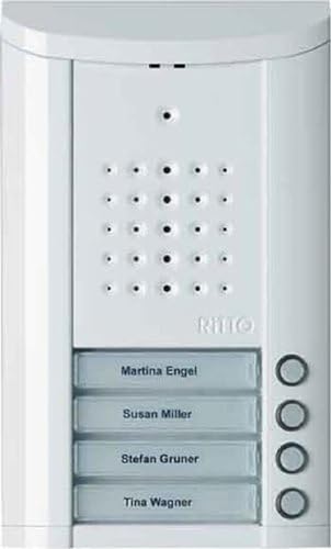 Schneider Electric Ritto Türstation, Entravox, Audio für 4-Familienhaus, Gegensprechanlage mit Beleuchtung und Klingeltasten, Aufputz, Außeneinheit, weiss, Artikelnummer 1840470 Schneider Electric Ritto Türstation, Entravox, Audio für 4-Familienhaus, Gegensprechanlage mit Beleuchtung und Klingeltasten, Aufputz, Außeneinheit, weiss, Artikelnummer 1840470 von Schneider Electric