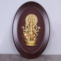 Dhristi Ganesh Statue Mit Holzrahmen - 79 cm Wandbehang Herr Der Weisheit Lord Ganpati Figur Home Temple Mandir Gajanan von RituHomeDecor