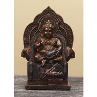 Lord Kuber Statue - Kuvera Herr Des Reichtums Geldgott Murti Lokapala Hindu Dhan Kubera Skulptur von RituHomeDecor