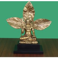 Messing Lord Shiva Statue - Beal Leaf Mahadev Figur Bhagwan Shankar Idol Hindu Gott Skulptur Bholenath Des Geweihten Geschenk von RituHomeDecor