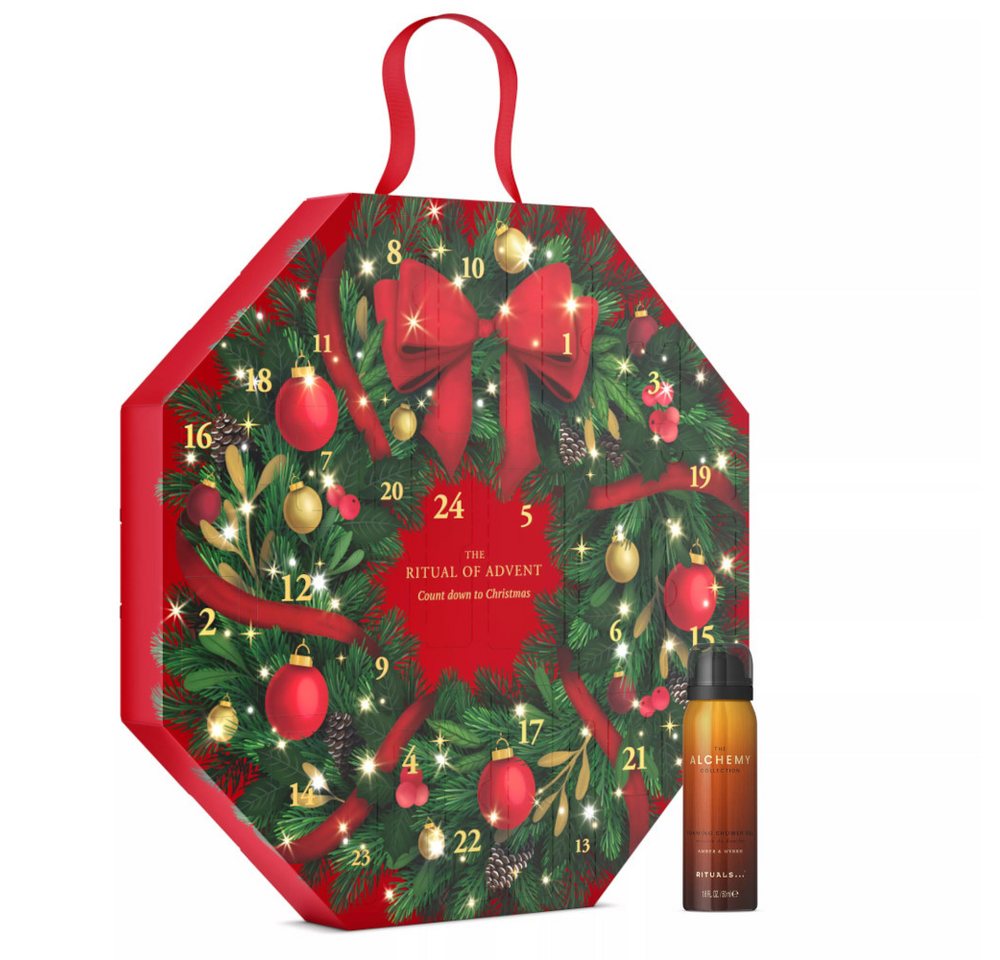Rituals Adventskalender Rituals Adventskalender Classic 2025 + Alchemy Duschschaum 50 ml Set (25-tlg), Bundle: Adventskalender Classic + Alchemy Duschschaum 50 ml von Rituals