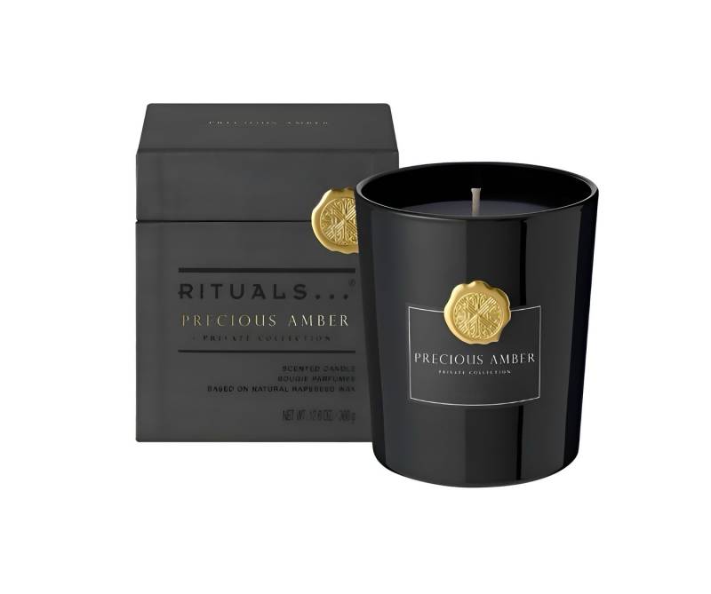 Rituals Duftkerze Private Collection - Precious Amber (1-tlg., 360 g), Duftkerze im Glas mit Ambra, Ylang-Ylang und warmem Holzakkord von Rituals