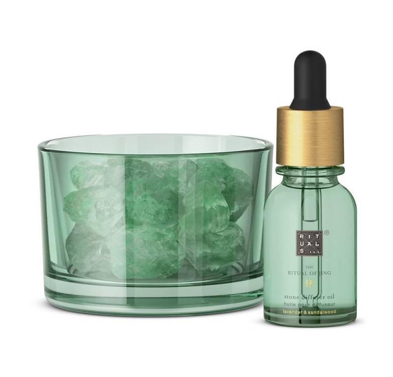 Rituals Raumduft The Ritual of Jing Night Mineral Stone Diffuser – 20 ml (Mineralischer Diffuser mit Lavendel & Jujube – für Ruhe & Entspannung) von Rituals