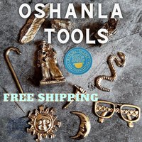 Oshanla Silber-Metall-Orisha-Werkzeuge Herramientas De - Orisanla Ochanla Oxala Orisha Funfun Ocha Santeria Obatala Orisa Odua Ifa von RitualsBotanica