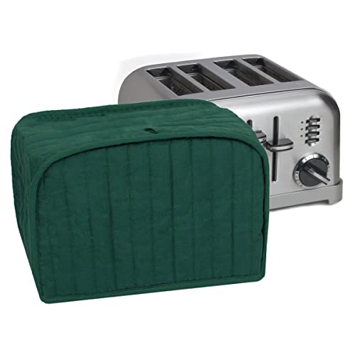 Ritz Toaster-Abdeckung aus Polyester/Baumwolle, gesteppt, 4 Scheiben, Staub- und Fingerabdruckschutz, maschinenwaschbar, dunkelgrün von Ritz