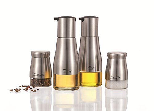 Geschenkset Essig und Öl und Salz und Pfeffer Fonda Edelstahl im 4er Set von Ritzenhoff Breker