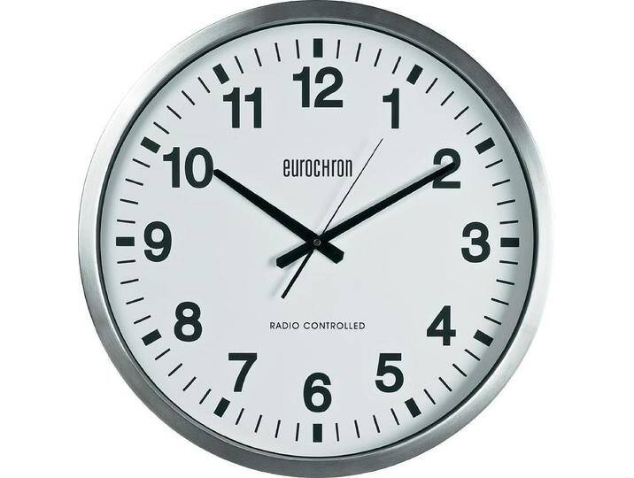 B-Ware Eurochron Efwu 9000 Dcf Funk Wanduhr Funkuhr Uhr Analog 507 X 63 Mm Silber Rund B-Ware von Ritzenhoff-&-Breker