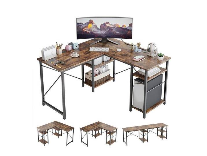 Bestier Gamingtisch 120/240 cm Eckschreibtisch Gaming Tisch, L-förmiger Schreibtisch (Stabil Schreibtisch, Workstation), P2-Platte Computertische für Büro, Heimbüro von Ritzenhoff-&-Breker