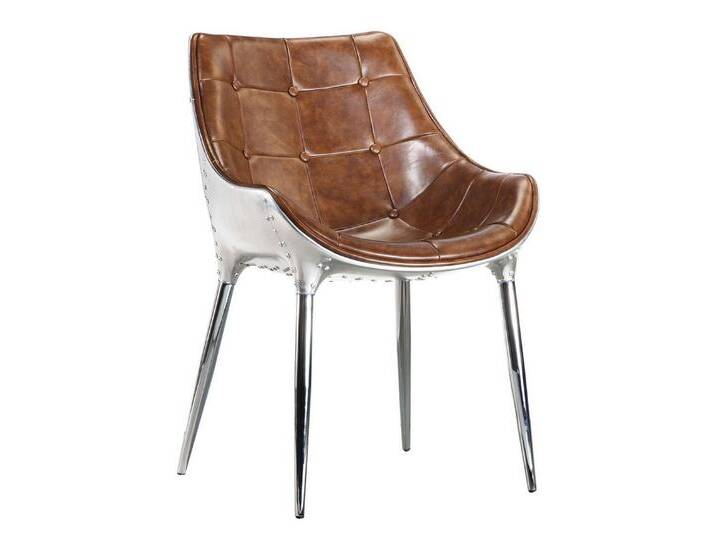 JVmoebel Bürostuhl Eleganter Polsterstuhl für Büro und Esszimmer - 1 Stück, Made in Europa, braun silberfarben JVmoebel Bürostuhl Eleganter Polsterstuhl für Büro und Esszimmer - 1 Stück, Made in Europa, braun silberfarben von Ritzenhoff-&-Breker