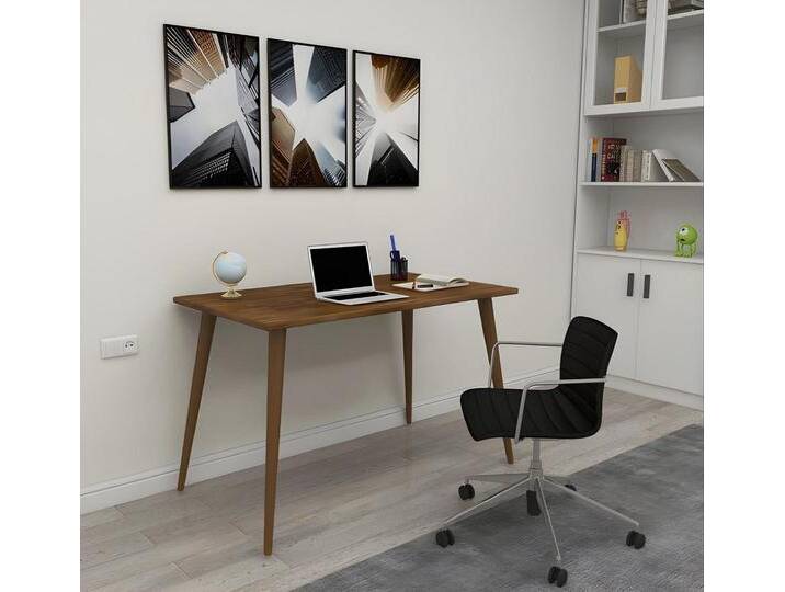 JVmoebel Computertisch Dunkelbrauner Designer-Tisch für Büro im Loft-Stil (1-St., Computertisch), Made in Europa, braun von Ritzenhoff-&-Breker