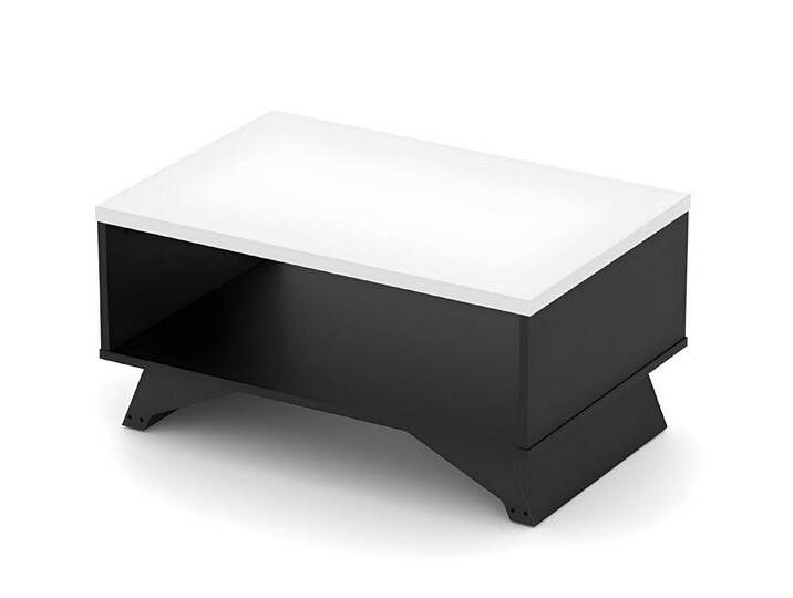 JVmoebel Couchtisch Couchtisch Beistelltisch Holz Weiß mit Regal für Büro und Arbeitszi..., Made in Europe, weiß von Ritzenhoff-&-Breker
