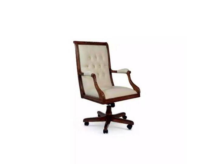 JVmoebel Drehsessel Klassischer Drehstuhl für Büro & Arbeitszimmer neu gestaltet (1-St), Made in Italy, weiß von Ritzenhoff-&-Breker