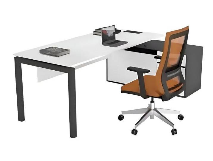 JVmoebel Eckschreibtisch Weißer Schreibtisch für Büro und Computer – Holz Möbel (1-St., 1x nur Scheibtisch), Made in Europa, weiß von Ritzenhoff-&-Breker