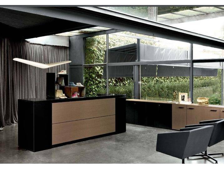 JVmoebel Empfangstheke Empfangstisch für Büro & Kanzlei - Frezza Thekenmöbel, Made in Europa, braun schwarz JVmoebel Empfangstheke Empfangstisch für Büro & Kanzlei - Frezza Thekenmöbel, Made in Europa, braun schwarz von Ritzenhoff-&-Breker