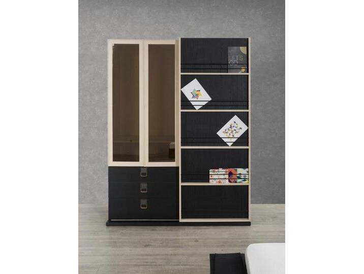 JVmoebel Kinderkleiderschrank Moderner Holzmöbel Schrank mit Glasfront für Büro und Wohnraum (1-St., 1x nur Kleiderschrank/Büro) Made in Europa von Ritzenhoff-&-Breker