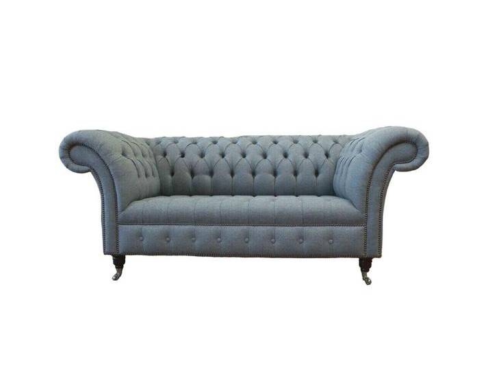 JVmoebel Sofa Chesterfield Sofa für Büro, 2-Sitzer, Textil in Grau, Made in Europa, grau JVmoebel Sofa Chesterfield Sofa für Büro, 2-Sitzer, Textil in Grau, Made in Europa, grau von Ritzenhoff-&-Breker