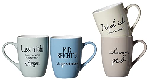 Kaffeebecher-Set Sprüche, 4-teilig, Sortiert von Ritzenhoff & Breker