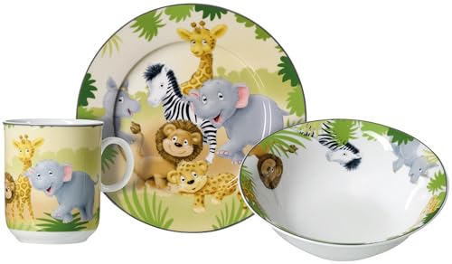 Kindergeschirr-Set Afikatiere, 3-teilig, Weiß mit Grünen Akzenten Kindergeschirr-Set Afikatiere, 3-teilig, Weiß mit Grünen Akzenten von Ritzenhoff & Breker