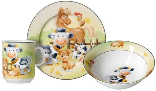 Kindergeschirr-Set Hoftiere, 3-teilig von Ritzenhoff & Breker