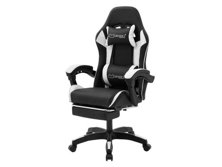 ML-DESIGN Bürostuhl Computerstuhl Schreibtischstuhl für Büro & Arbeitszimmer Drehsessel, Gaming Stuhl inkl. 2 Kissen Armlehne & Fußstütze ergonomisch anpassbar von Ritzenhoff-&-Breker
