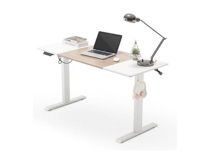 OPULHAUS Schreibtisch 3. Gang Elektrisch höhenverstellbarer Stehschreibtisch Mit Haken (Höhenverstellbar von 72 cm bis 114 cm Mit LED-Höhenanzeige Bildschirm), multifunktionaler Schreibtisch für Büro Arbeitszimmer Wohnzimmer von Ritzenhoff-&-Breker