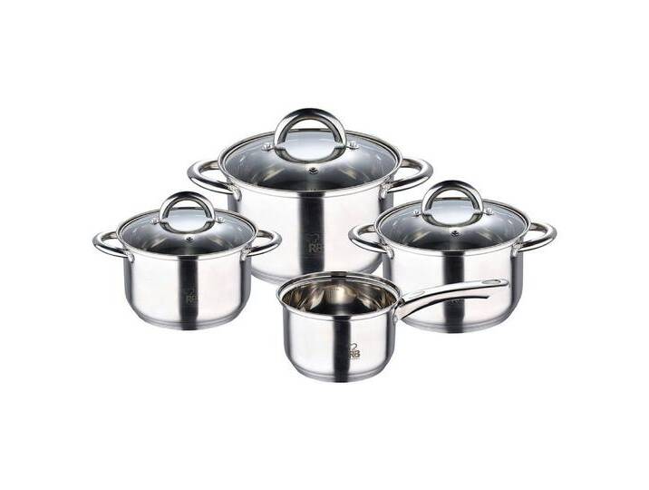 Renberg Topf-Set Edelstahl Kochtopf-Set ALEXANDER Kochtopfset RB-1660, Edelstahl (7-tlg., 4 Töpfe, 3 Deckel), Töpfe mit Messskala in Liter von Ritzenhoff-&-Breker
