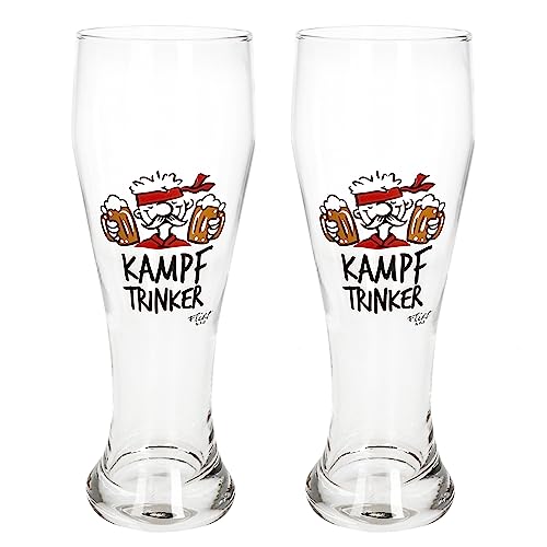 Ritzenhoff & Breker 2er Set Weizenbiergläser Kampftrinker I 500 ml I Weißbierglas mit Motiv 0,5L I Bierglas klar mit Motiv als Geschenkidee Ritzenhoff & Breker 2er Set Weizenbiergläser Kampftrinker I 500 ml I Weißbierglas mit Motiv 0,5L I Bierglas klar mit Motiv als Geschenkidee von Ritzenhoff & Breker