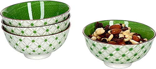 Ritzenhoff & Breker 4er Geschirrset Schale Lime Rio aus Porzellan mit 12 cm Ø und 5,7 cm Höhe I Bunte Schüsseln für Müsli diverse Snacks und Antipasti I Spülmaschinenfest von Ritzenhoff & Breker