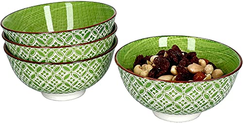 Ritzenhoff & Breker 4er Geschirrset Schale Lime Sao aus Porzellan mit 12 cm Ø und 5,7 cm Höhe I Bunte Schüsseln für Müsli diverse Snacks und Antipasti I Spülmaschinenfest von Ritzenhoff & Breker