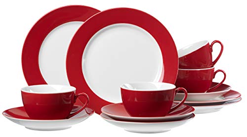 Ritzenhoff & Breker Kaffeeservice Doppio, 12-teilig, Porzellangeschirr, Rot Ritzenhoff & Breker Kaffeeservice Doppio, 12-teilig, Porzellangeschirr, Rot von Ritzenhoff & Breker