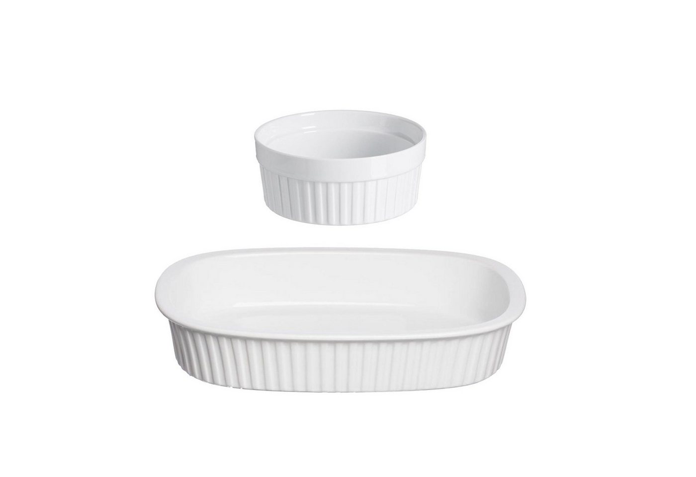 Ritzenhoff & Breker Auflaufform Bianco Auflaufformen 2er Set, Porzellan, (2-St) von Ritzenhoff & Breker