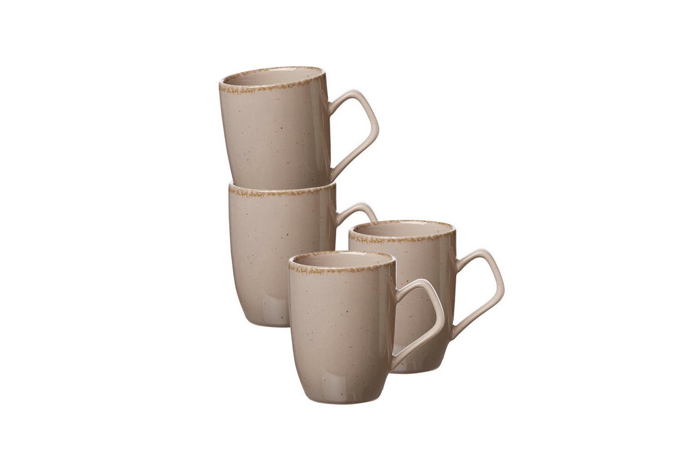 Ritzenhoff & Breker Becher Casa Henkelbecher 380 ml 4er Set, Porzellan von Ritzenhoff & Breker