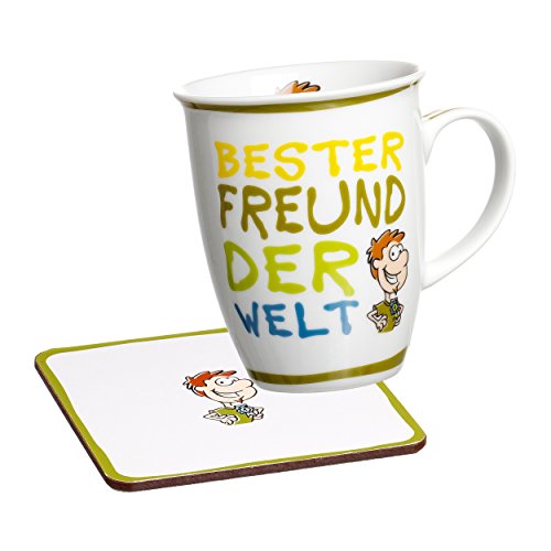 Ritzenhoff & Breker Beste Becher Kaffeebecher, Tasse, Motiv: Bester Freund, Grün, 24791 von Ritzenhoff & Breker