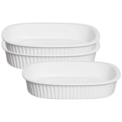 Ritzenhoff & Breker Bianco Auflaufform rechteckig 3er Set, 32 x 24 cm, Allround-Ofenform für den täglichen Gebrauch, Klassisch & Schlicht, Spülmaschinen- und Ofenfest, Porzellan, Weiß von Ritzenhoff & Breker