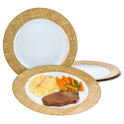 Ritzenhoff & Breker Brazil Speiseteller 4-er Set Gelb I Flache ESS-Teller 27 cm I Teller-Service für 4 Personen I hochwertiges Marken-Porzellan mikrowellengeeignet & spülmaschinengeeignet von Ritzenhoff & Breker