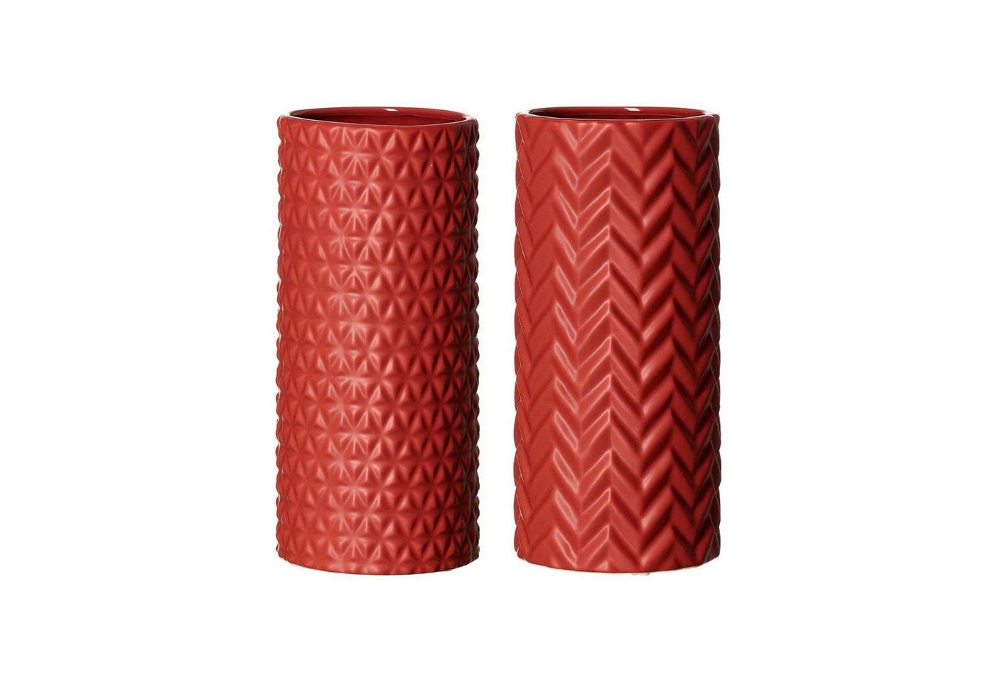 Ritzenhoff & Breker Dekovase Raute & Zick Zack Vasen 25 cm 2er Set (2x Vase, 2 St) von Ritzenhoff & Breker