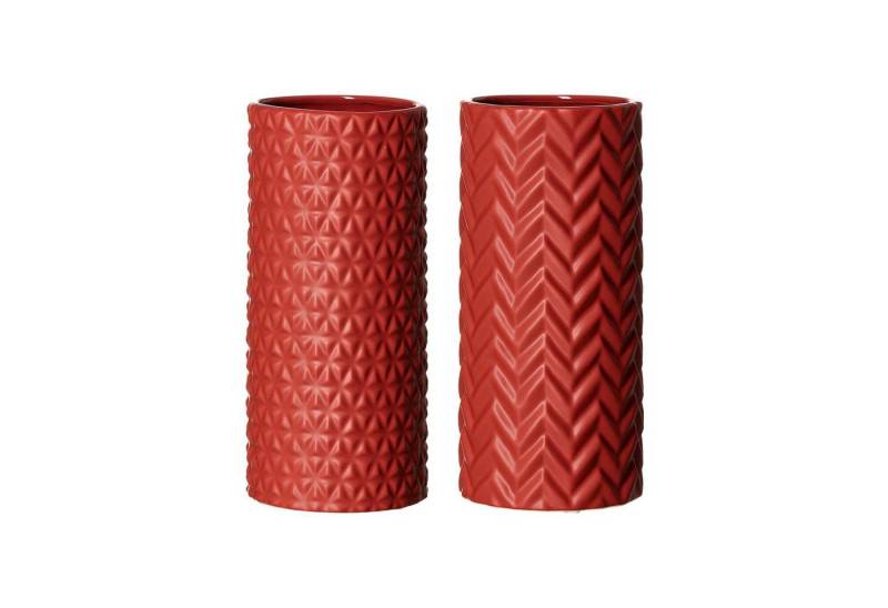 Ritzenhoff & Breker Dekovase Raute & Zick Zack Vasen 25 cm 2er Set (2x Vase, 2 St) von Ritzenhoff & Breker