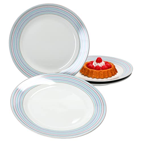 Ritzenhoff & Breker Doppio Circle 4er Set Kuchenteller I Ø 20,5 cm I 4 Personen I Frühstücksteller, Dessertteller I farbenfrohes Design I Porzellan-Geschirr mit Buntem Linien-Dekor Ritzenhoff & Breker Doppio Circle 4er Set Kuchenteller I Ø 20,5 cm I 4 Personen I Frühstücksteller, Dessertteller I farbenfrohes Design I Porzellan-Geschirr mit Buntem Linien-Dekor von Ritzenhoff & Breker