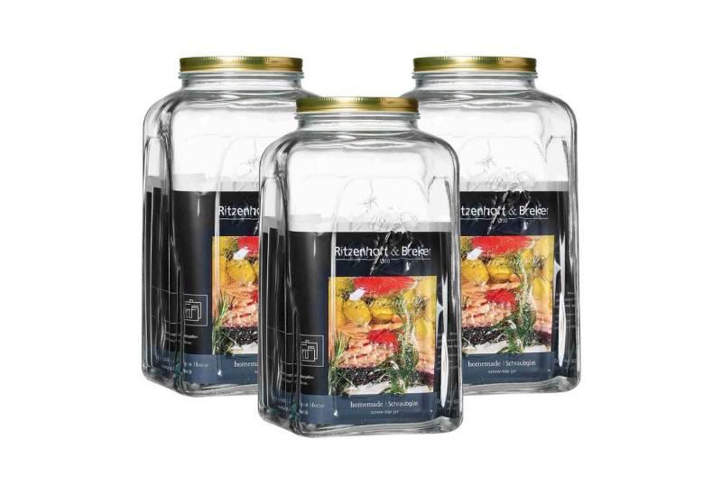 Ritzenhoff & Breker Einmachglas Homemade Einmachgläser 5 l 3er Set, Glas, (3-tlg) von Ritzenhoff & Breker